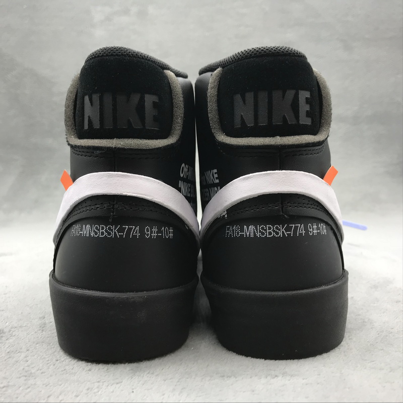 Authentic OFF-WHITE x Nike Blazer Mid Black GS
